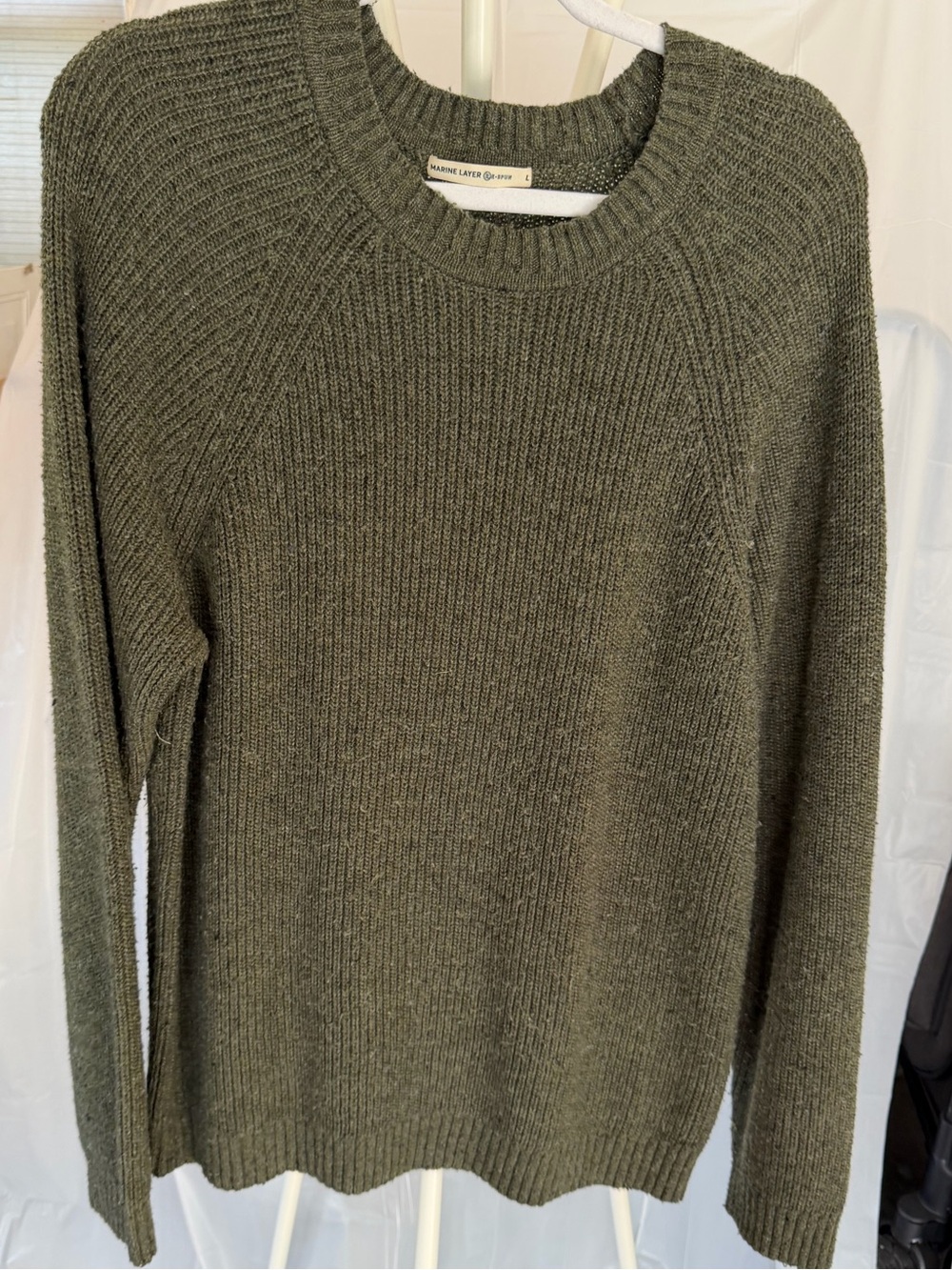 Marine Layer Olive Green Crewneck Sweater